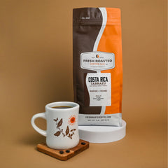 Fresh Roasted Coffee Tarrazu brewed cup steaming for a comforting ritual