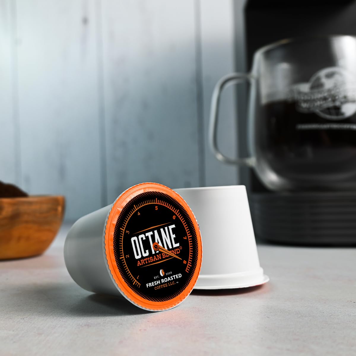 Fresh Roasted Coffee USA-roasted factory production line signaling local craftsmanship