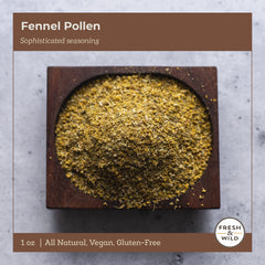 Fresh & Wild fennel pollen finished dish showing enhanced aroma.
