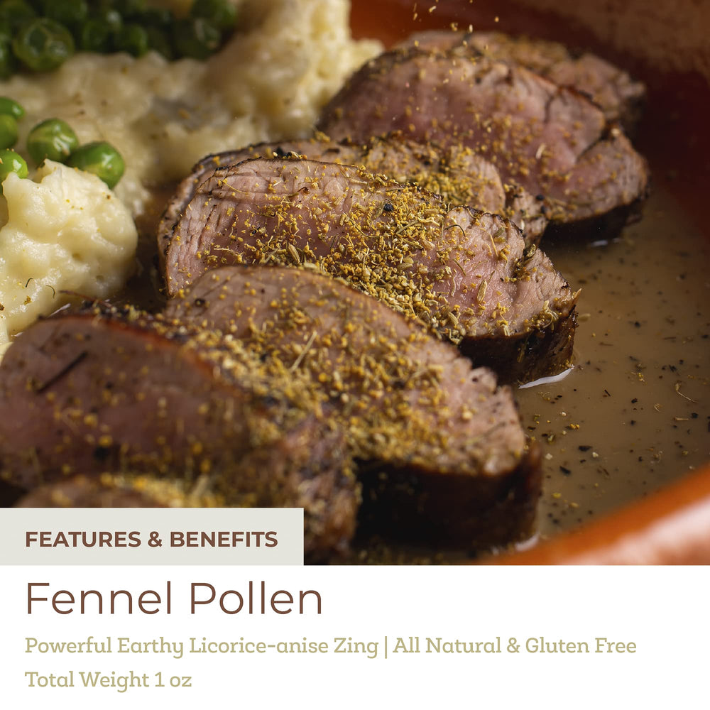 Fresh & Wild fennel pollen dusted on stone fruits and torta for perfume.