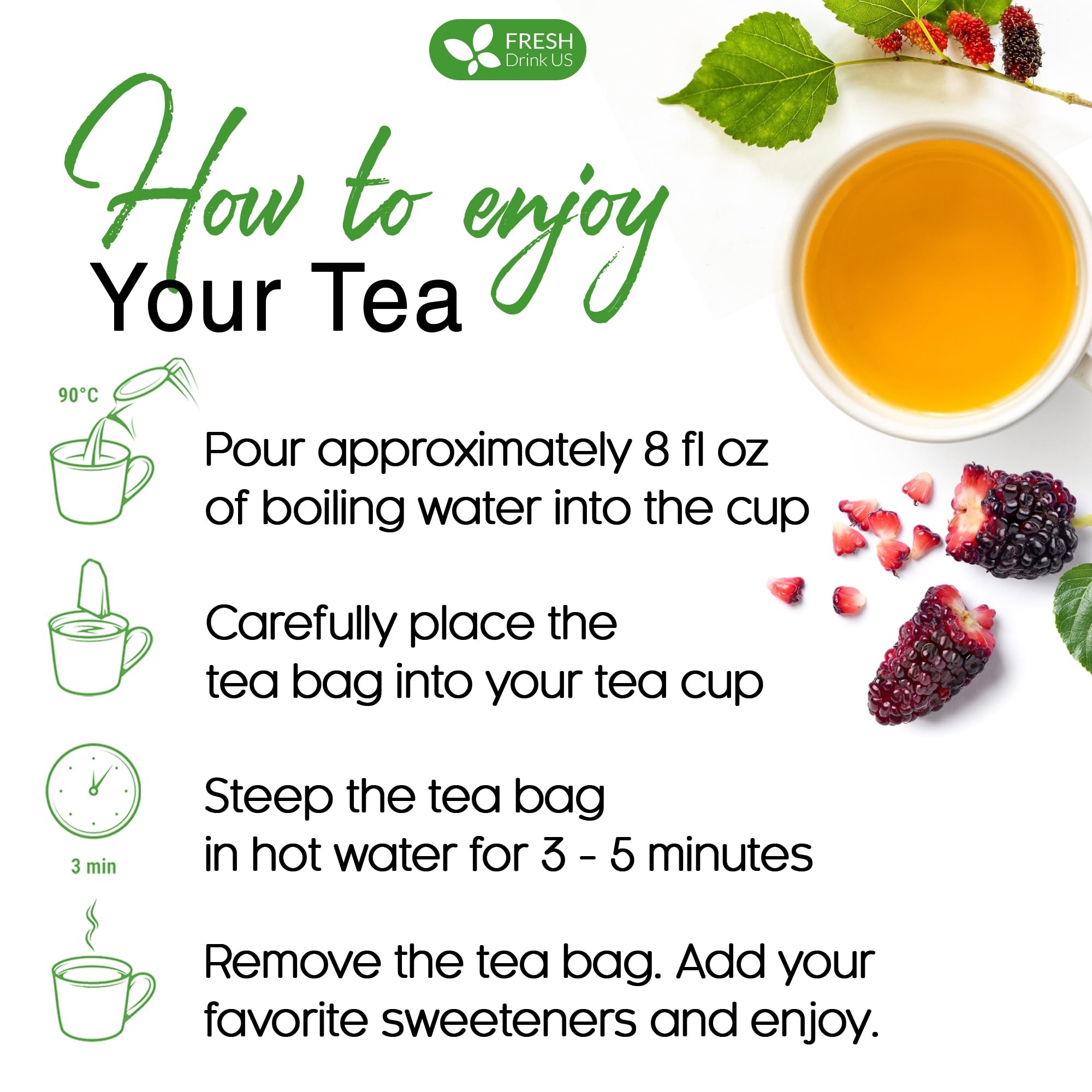 FreshDrinkUS 100 percent pure leaves for a clean natural cup