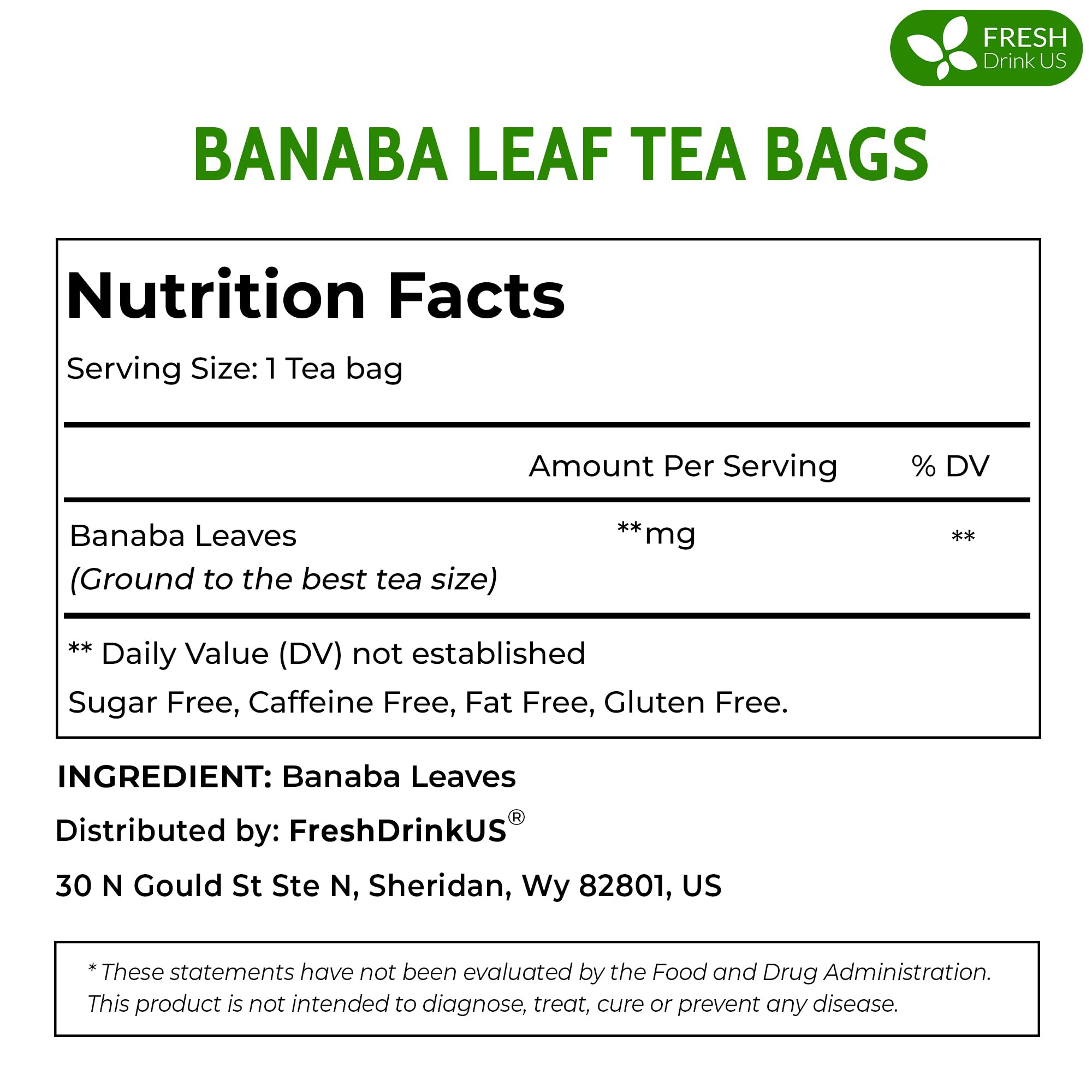 FreshDrinkUS banaba leaves dried closeup shows rich color and aromatic notes.