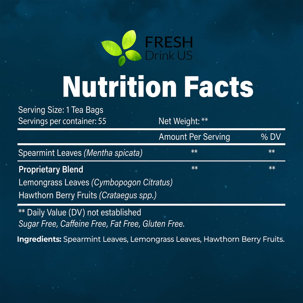FreshDrinkUS Better Sleep Herbal Tea in a steaming cup for calming, late-evening sipping.