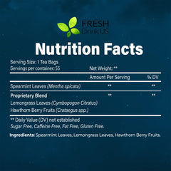 FreshDrinkUS Better Sleep Herbal Tea in a steaming cup for calming, late-evening sipping.