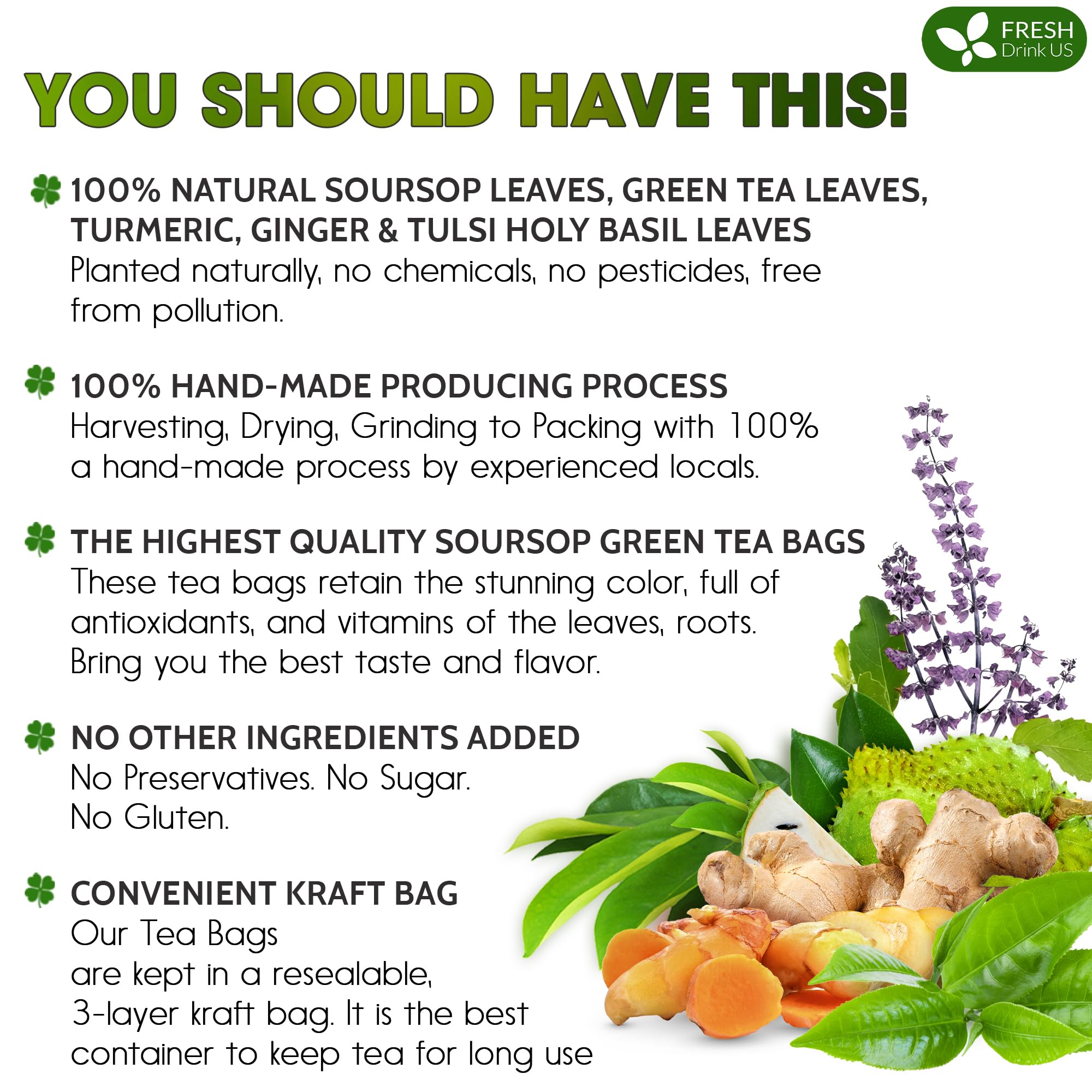 FreshDrinkUS biodegradable corn fiber tea bags highlight environmental safety.