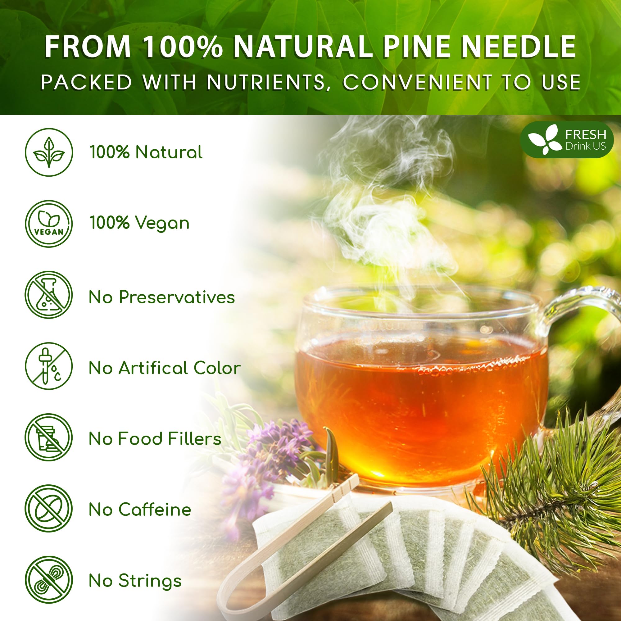 FreshDrinkUS caffeine-free blend steeping for any time of day