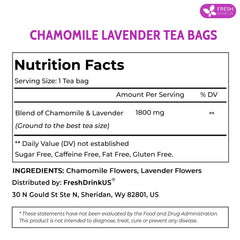 FreshDrinkUS chamomile lavender tea bags close-up reveals natural aroma without additives