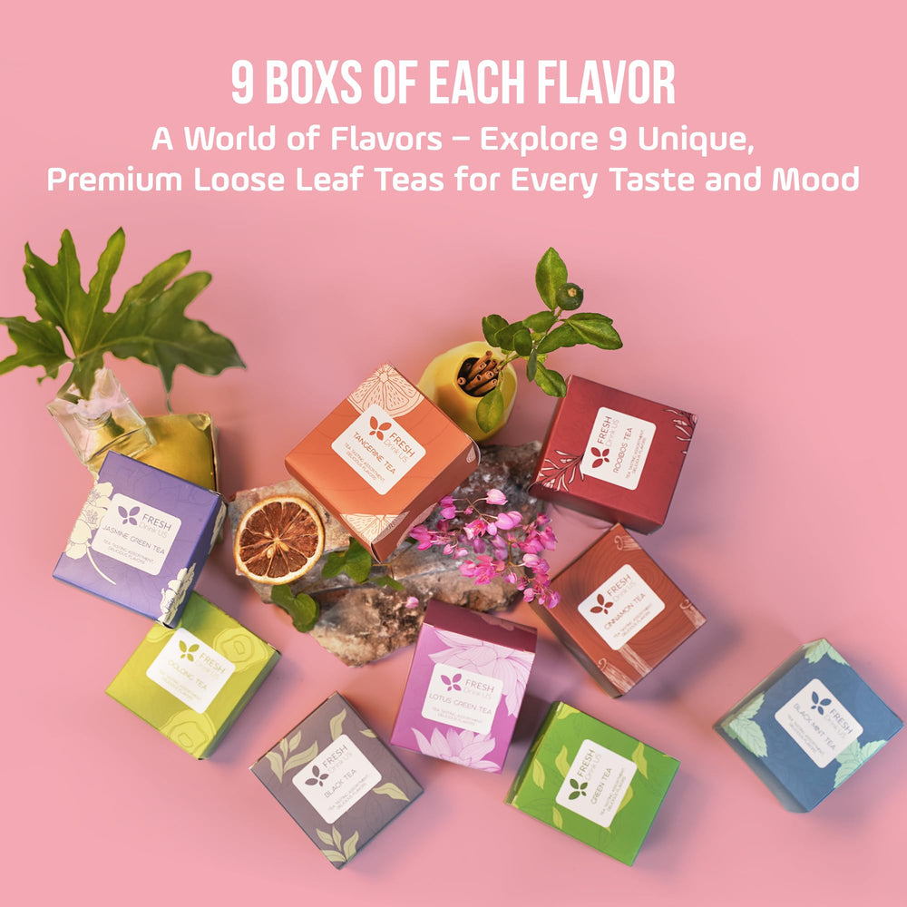 FreshDrinkUS cinnamon tangerine blend box with vibrant packaging.