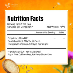 FreshDrinkUS close-up of dandelion root and milk thistle seed harvest for purity