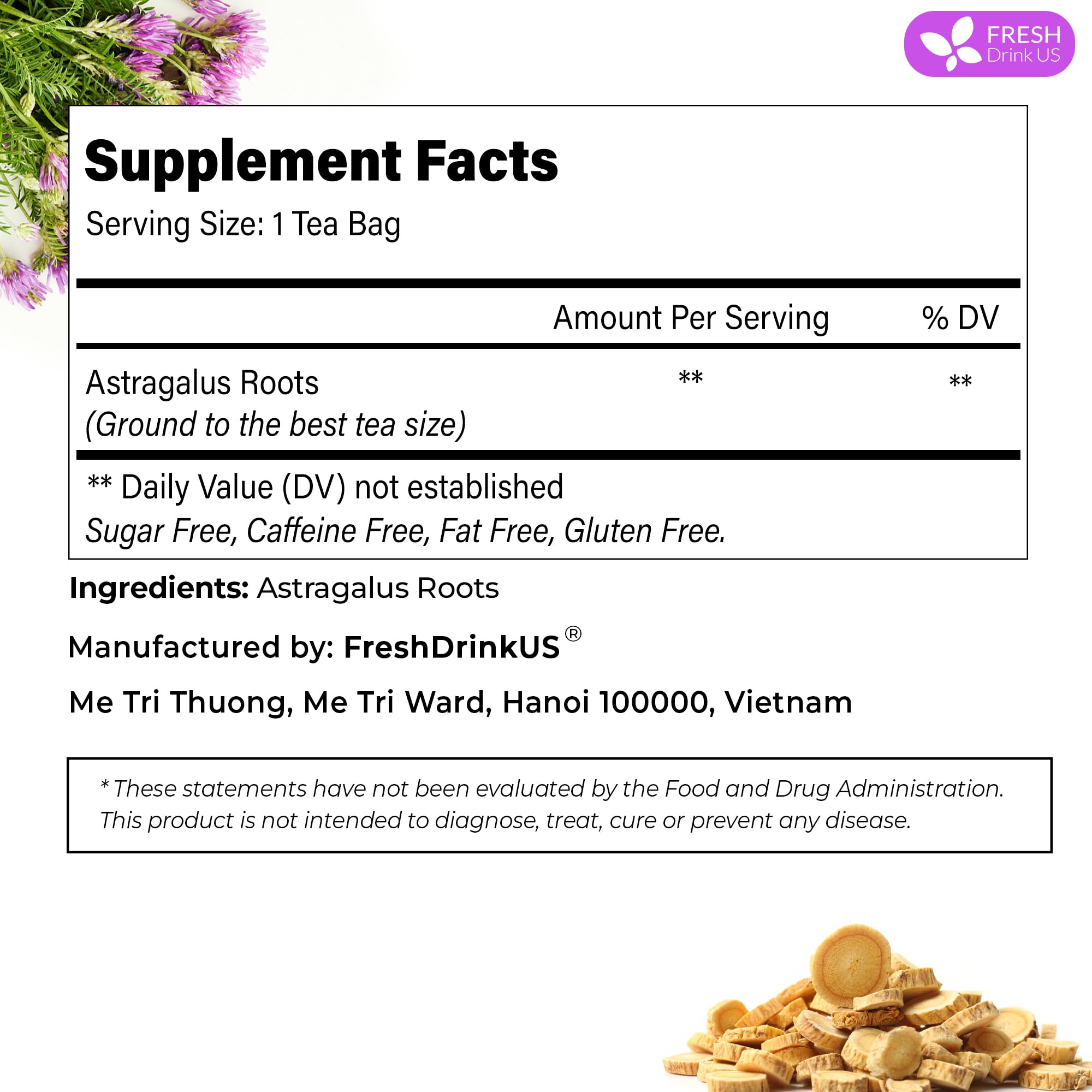 FreshDrinkUS dried astragalus roots on display for pure infusion