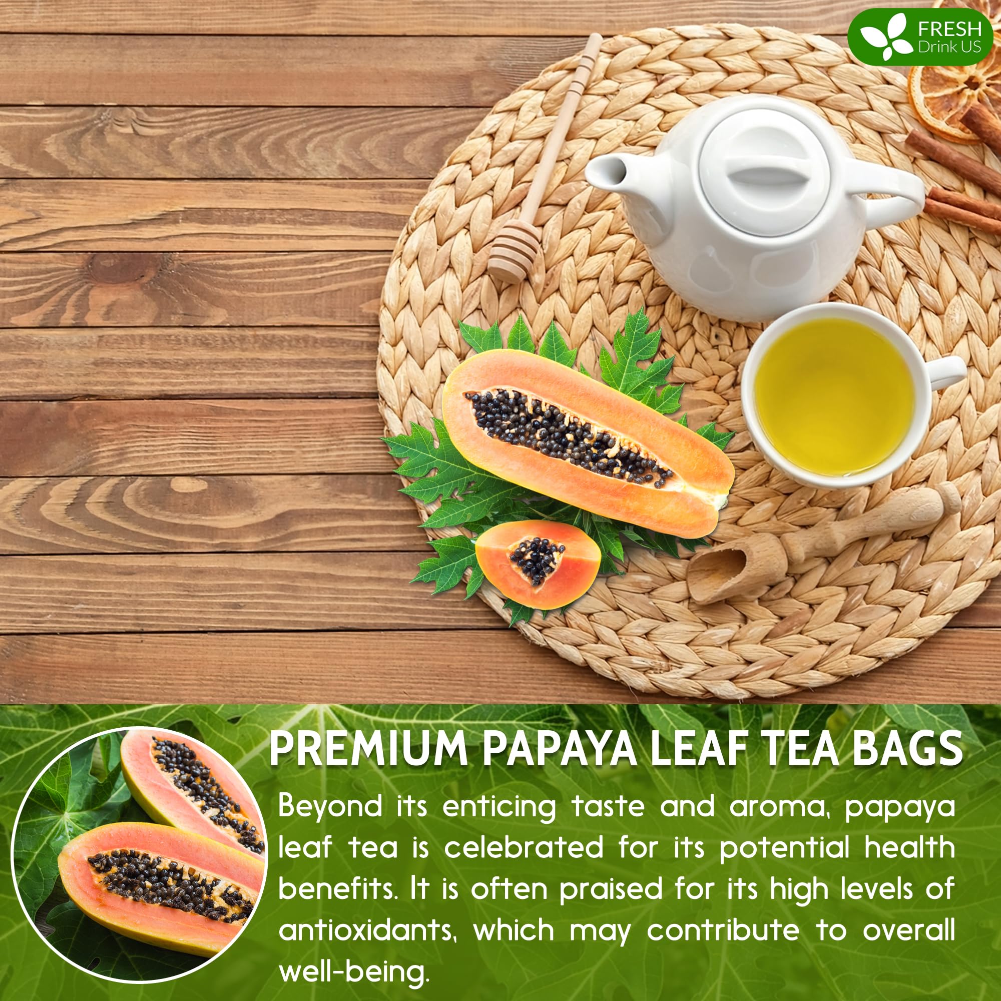 FreshDrinkUS family tea moment featuring caffeine-free comfort