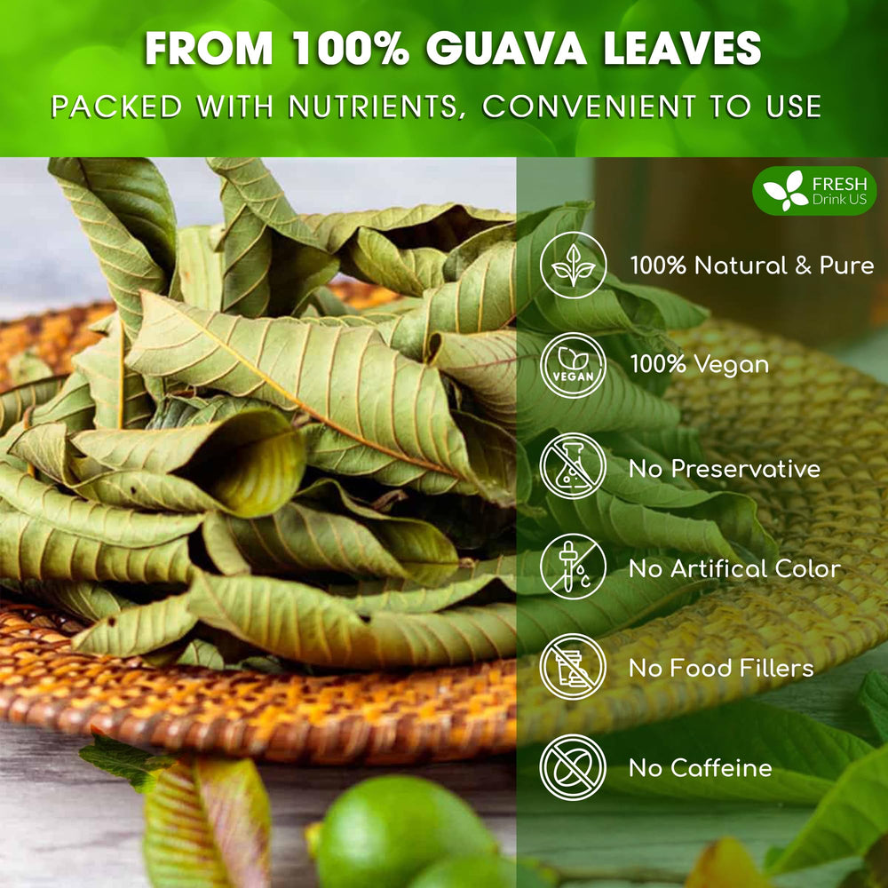 FreshDrinkUS guava leaves in hygienic packaging for long storage