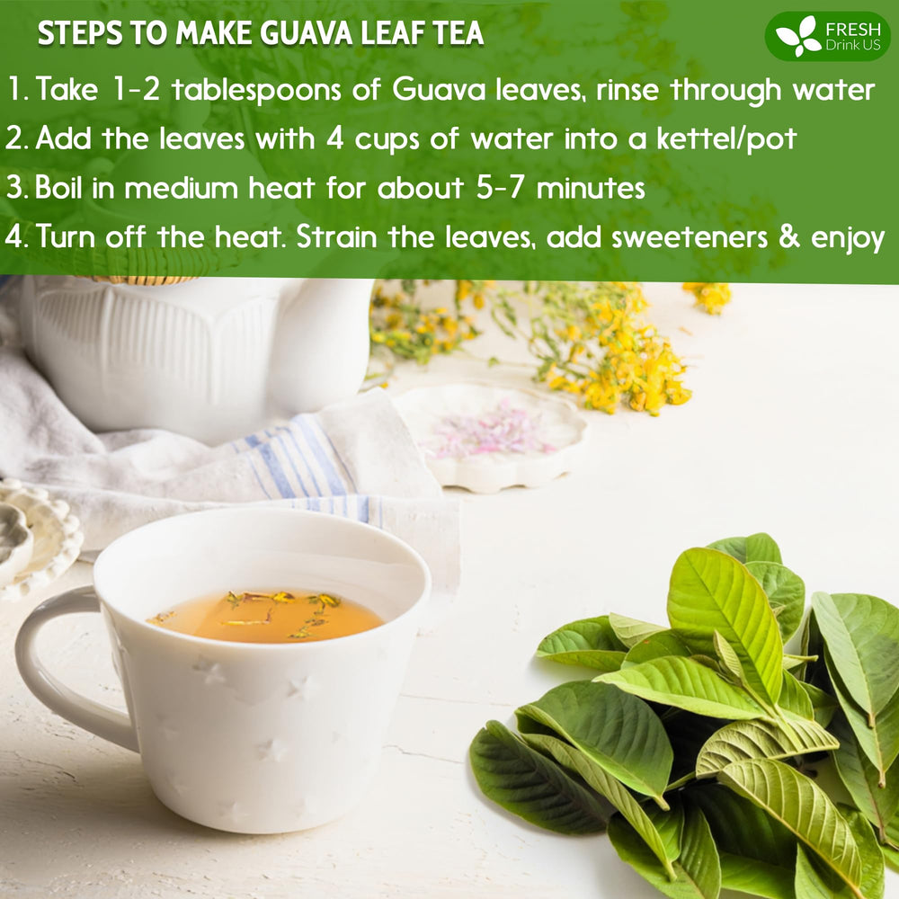 FreshDrinkUS vegan, caffeine-free guava leaves for herbal tea