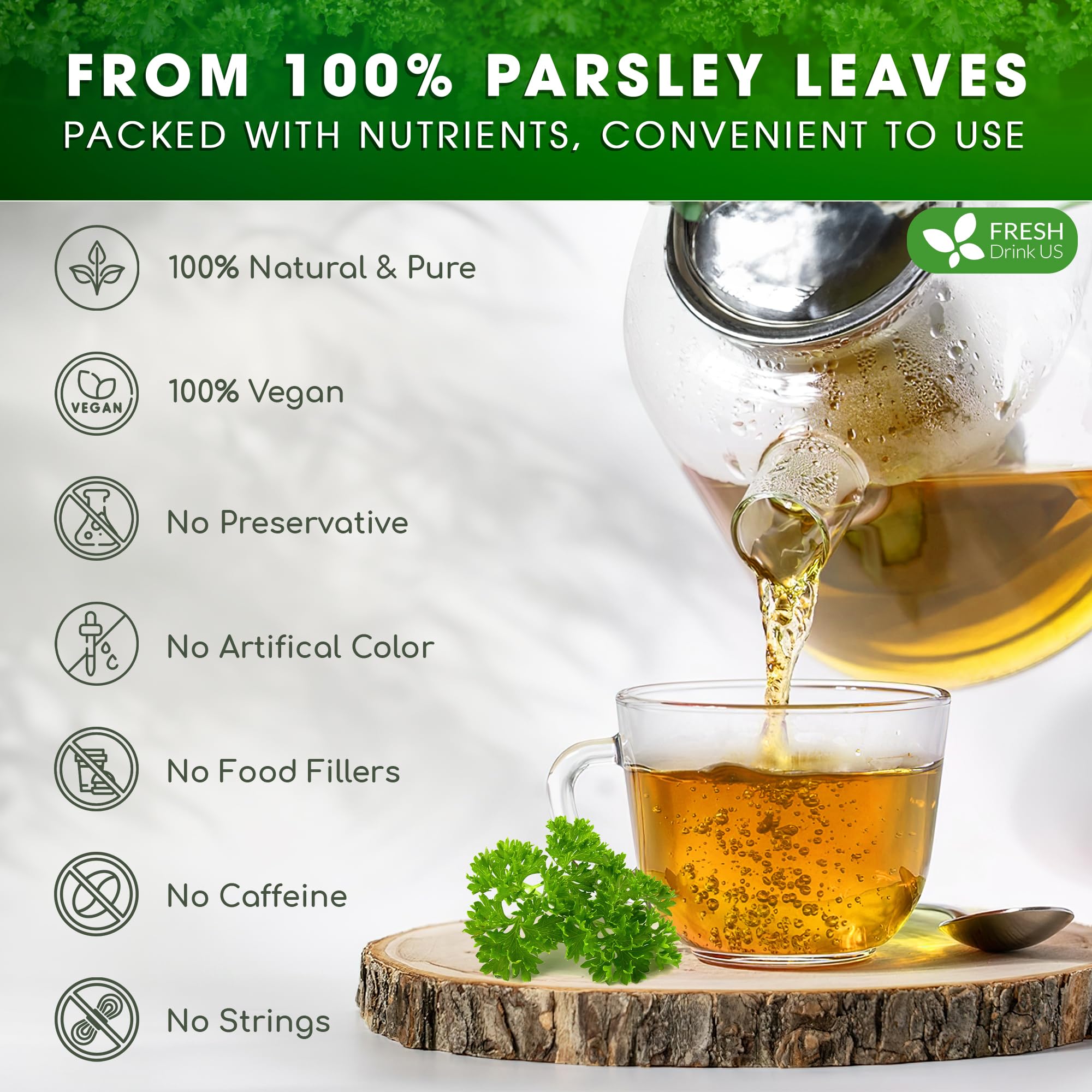 FreshDrinkUS handmade tea bag process highlighting craftsmanship