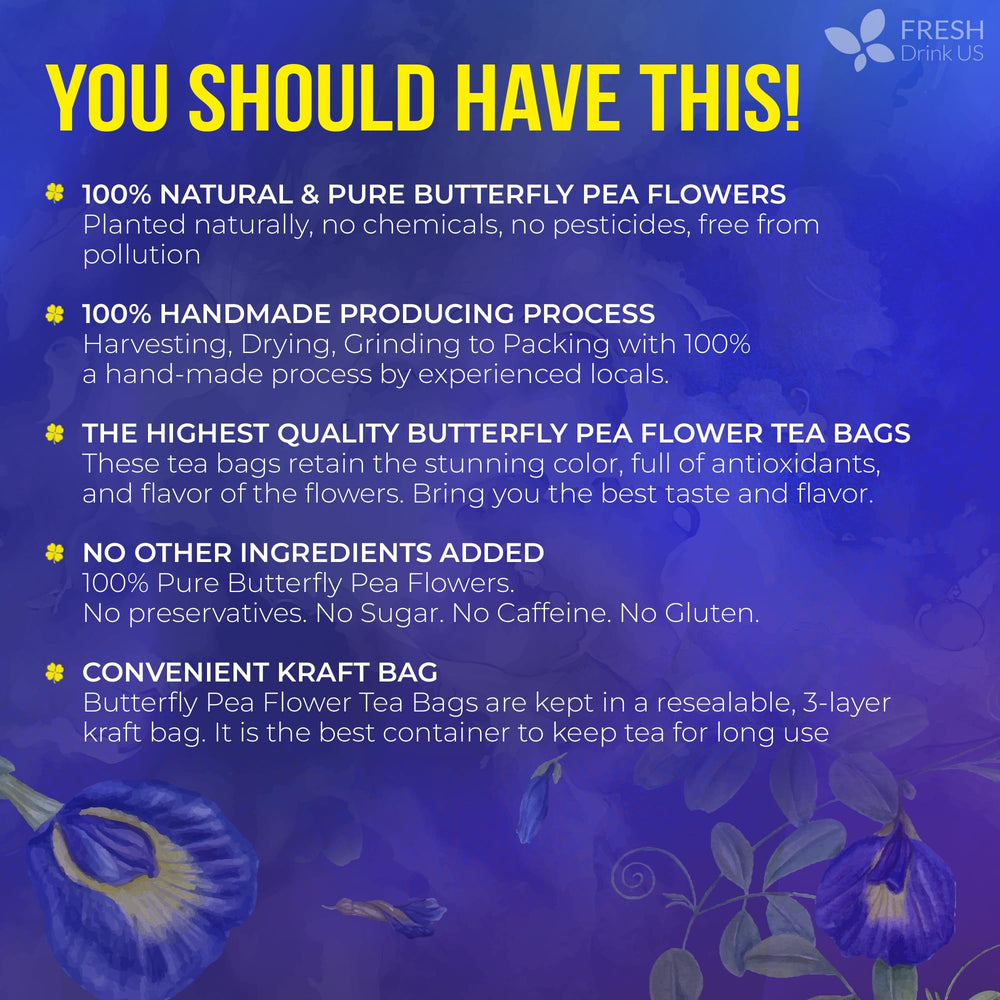 FreshDrinkUS handmade production delivers consistent tea-size for flavor.