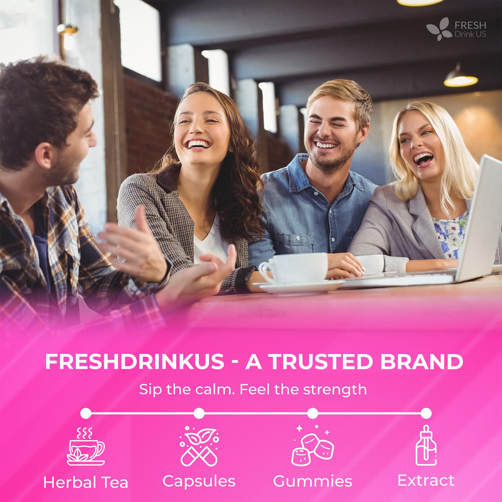 FreshDrinkUS Happy Belly Tea travel tin ready for journeys.