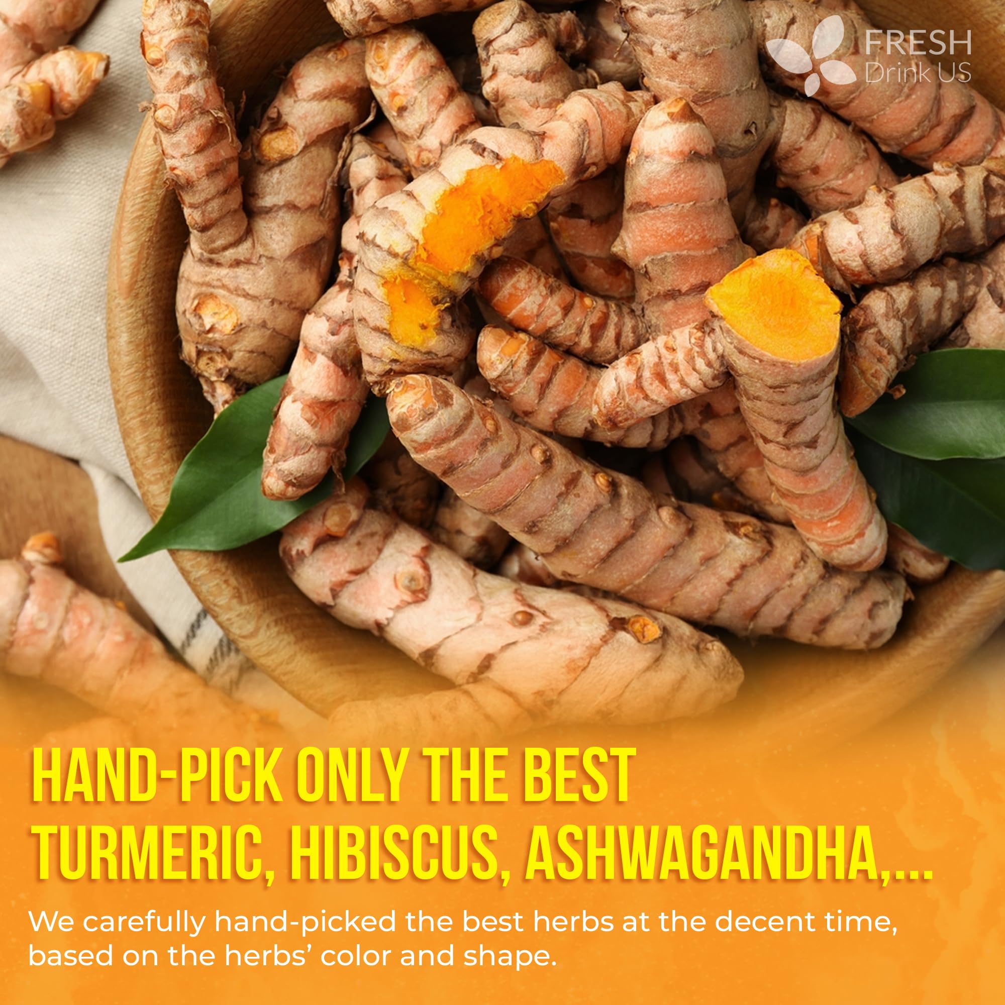 FRESHDRINKUS Harmony hot tea serve, aromatic notes of citrus and spice.