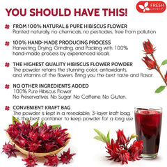 FreshDrinkUS hibiscus powder used in a cocktail for color