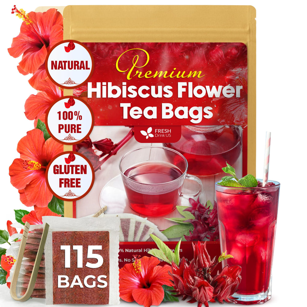 FreshDrinkUS hibiscus-tea-bags for a natural, caffeine-free infusion