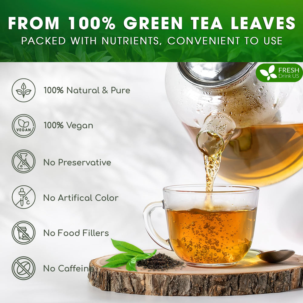 FreshDrinkUS hot-brew green tea ready for a comforting morning ritual.