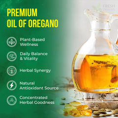 FreshDrinkUS ingredients visual with oregano and black seed for purity.
