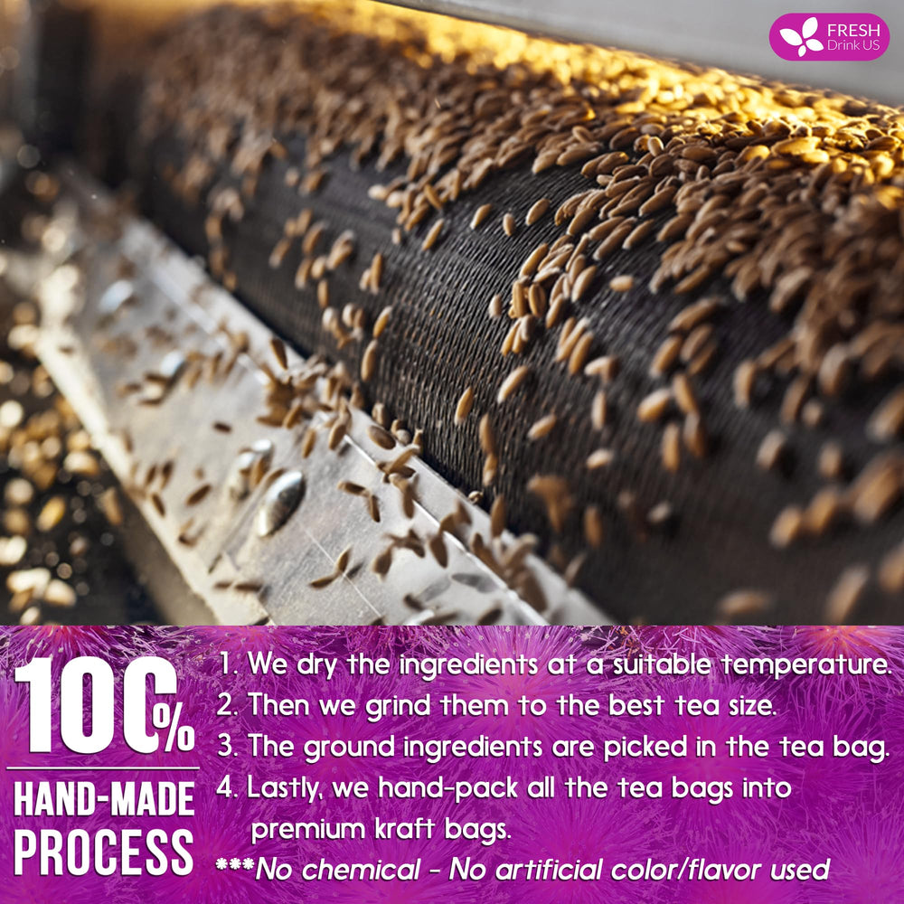 FRESHDRINKUS Tea bag in kraft packaging emphasizes freshness and sustainability.