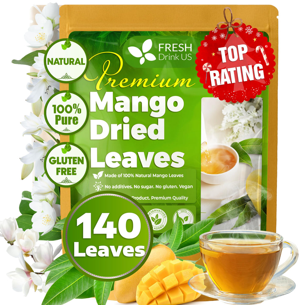 FreshDrinkUS mango leaf tea packaging showing resealable bag for long freshness