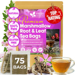 FreshDrinkUS packaging for marshmallow tea bags highlights eco friendly design and freshness.