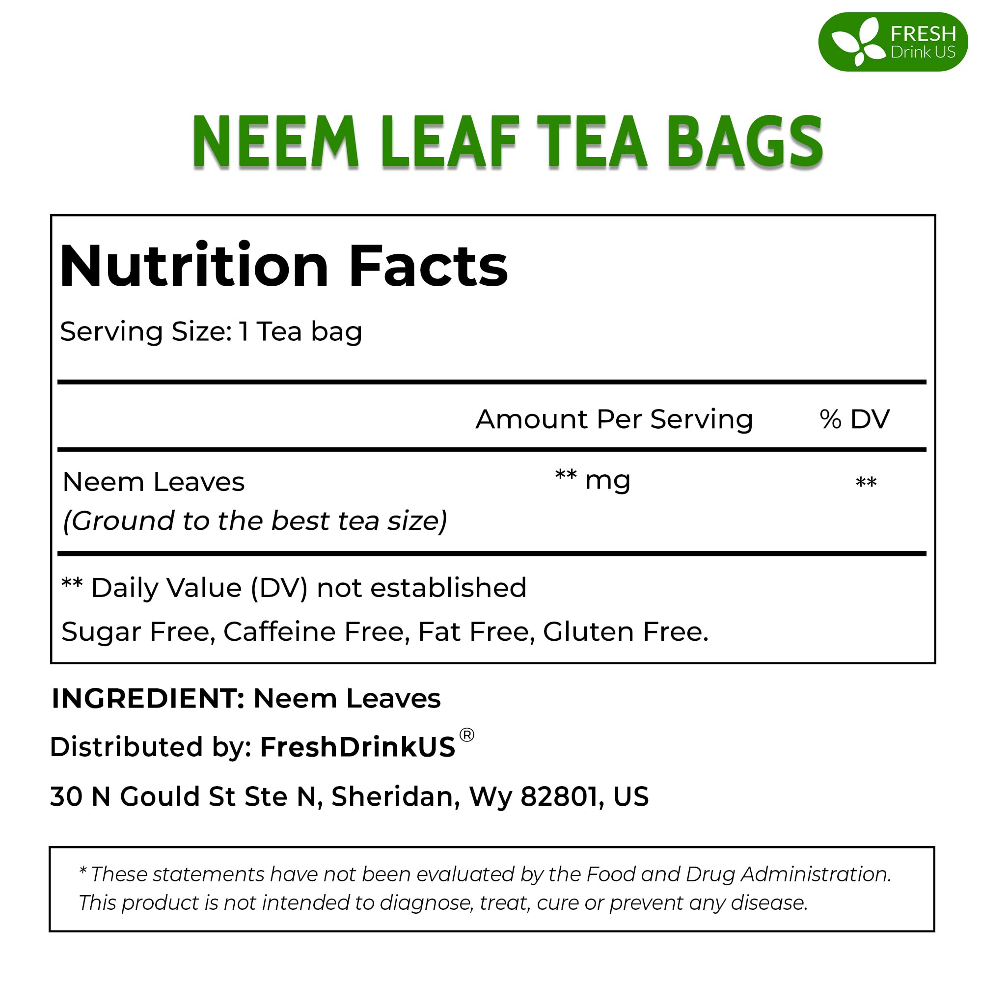 FreshDrinkUS neem leaf dried leaves closeup highlights natural color and aroma.