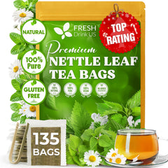 FreshDrinkUS nettle leaf tea bag ready for brewing