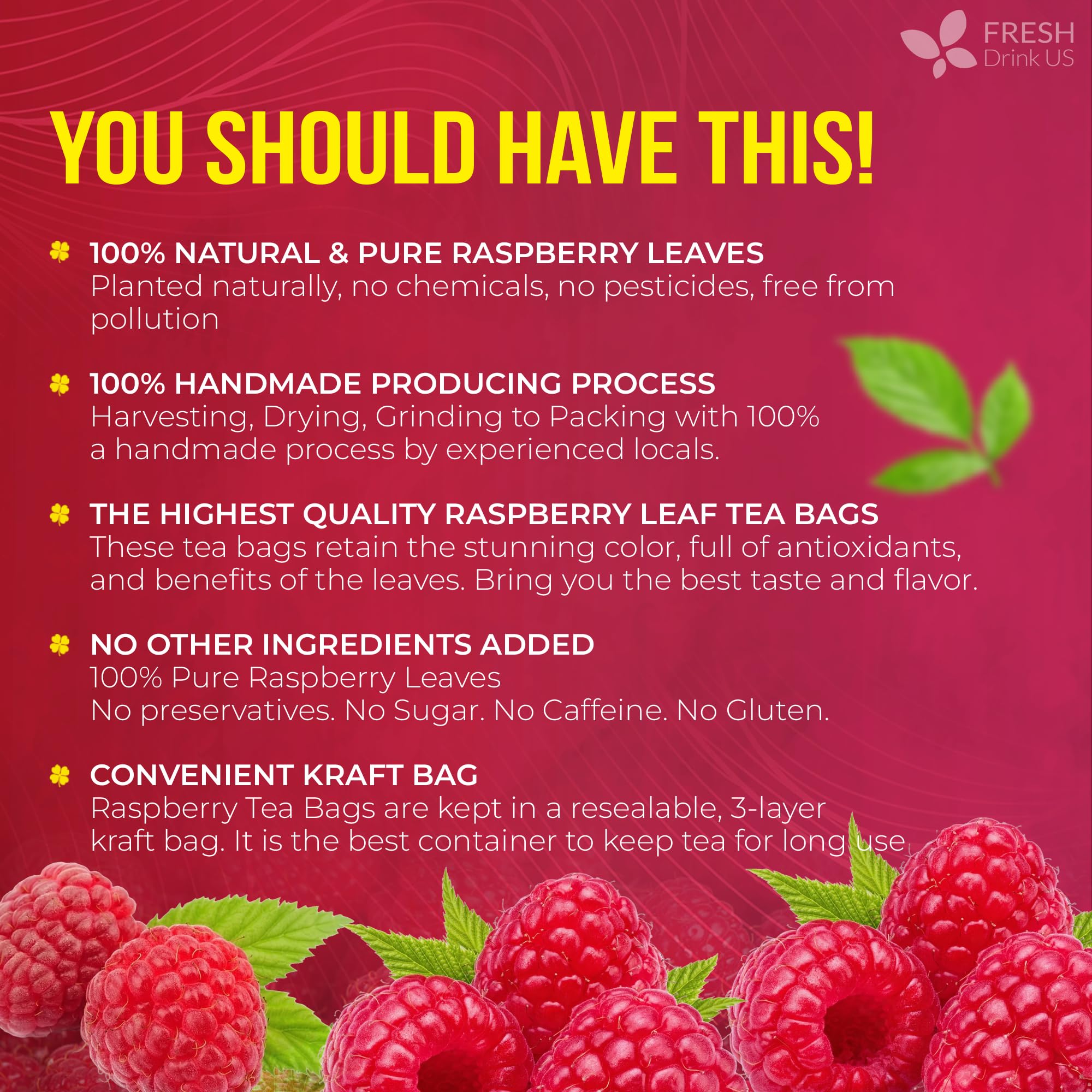 FreshDrinkUS natural sachets packaging emphasizing sustainable quality