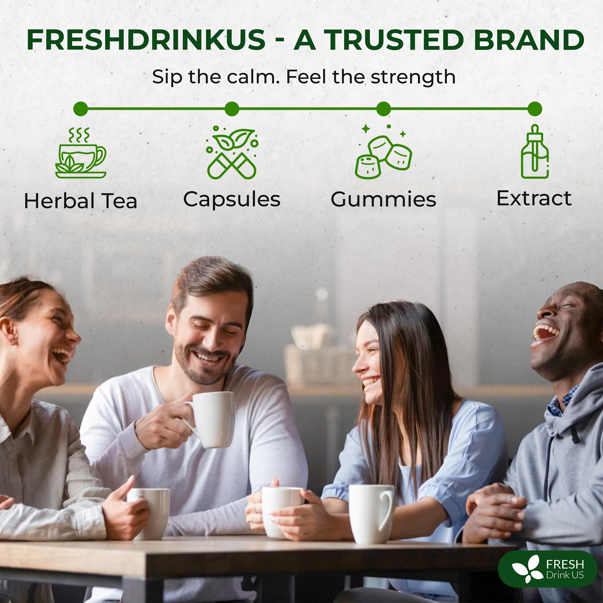 FreshDrinkUS packaging tea pouch keeps freshness and flavor intact.