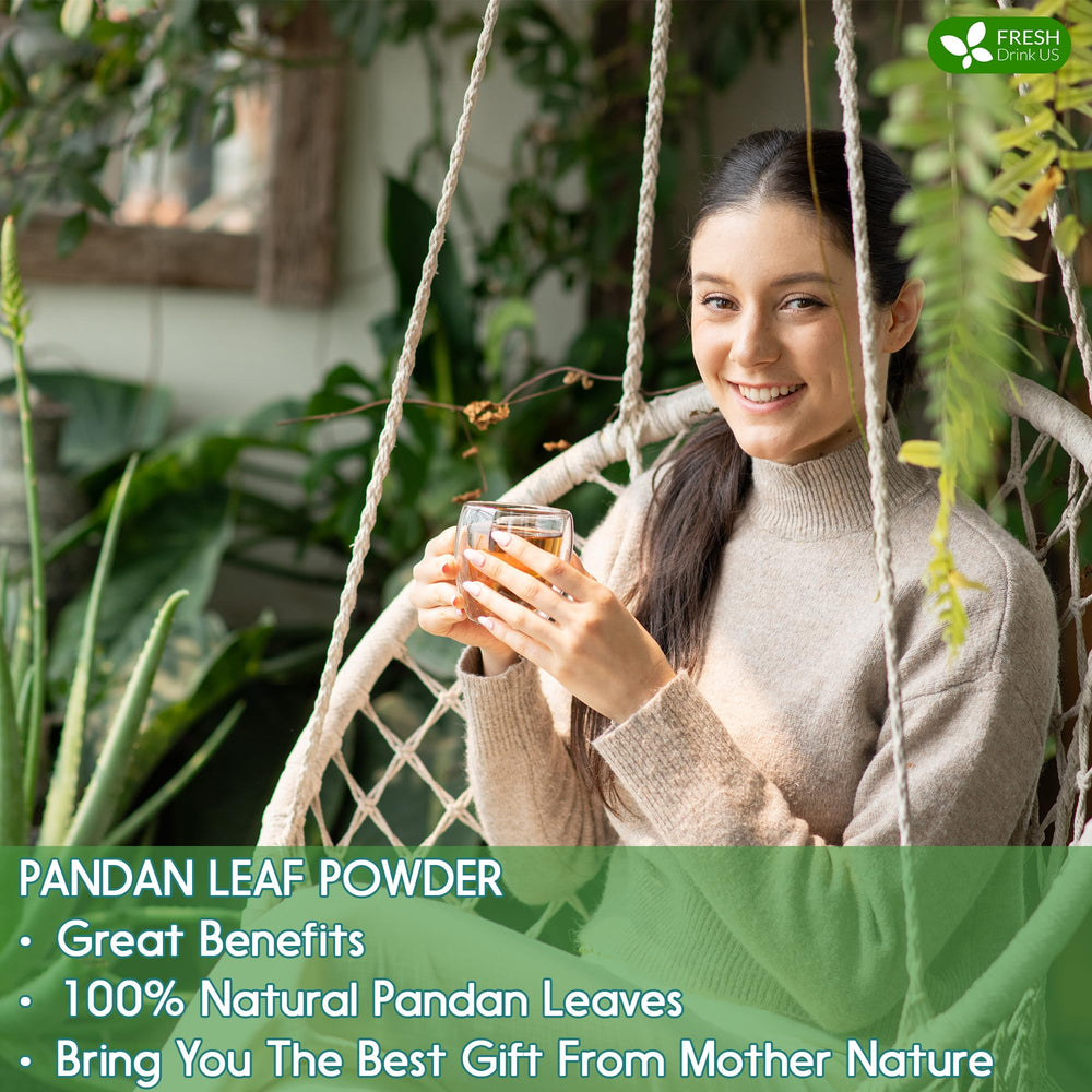 Farm-to-kitchen origin note for FRESHDRINKUS pandan leaf powder