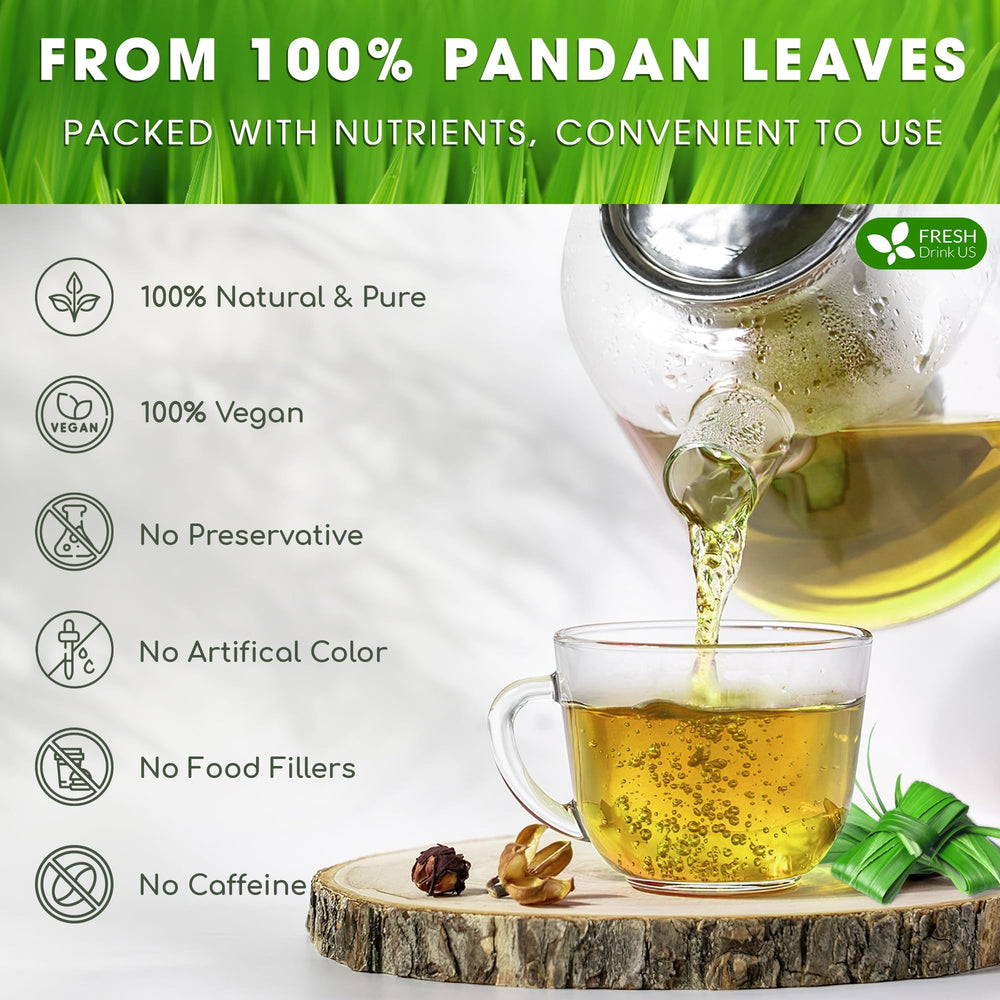 FreshDrinkUS sun-dried pandan leaves harvested on a family farm
