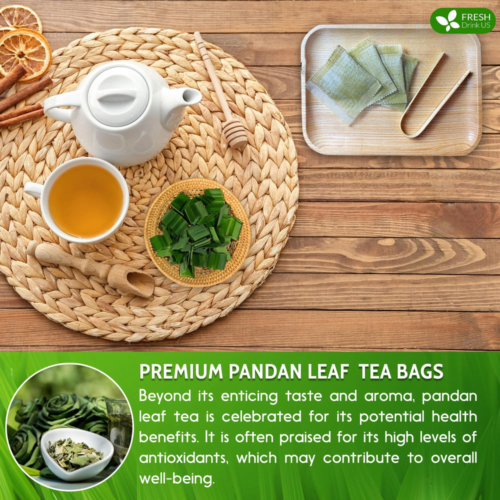 FreshDrinkUS caffeine-free, sugar-free pandan tea ready anytime