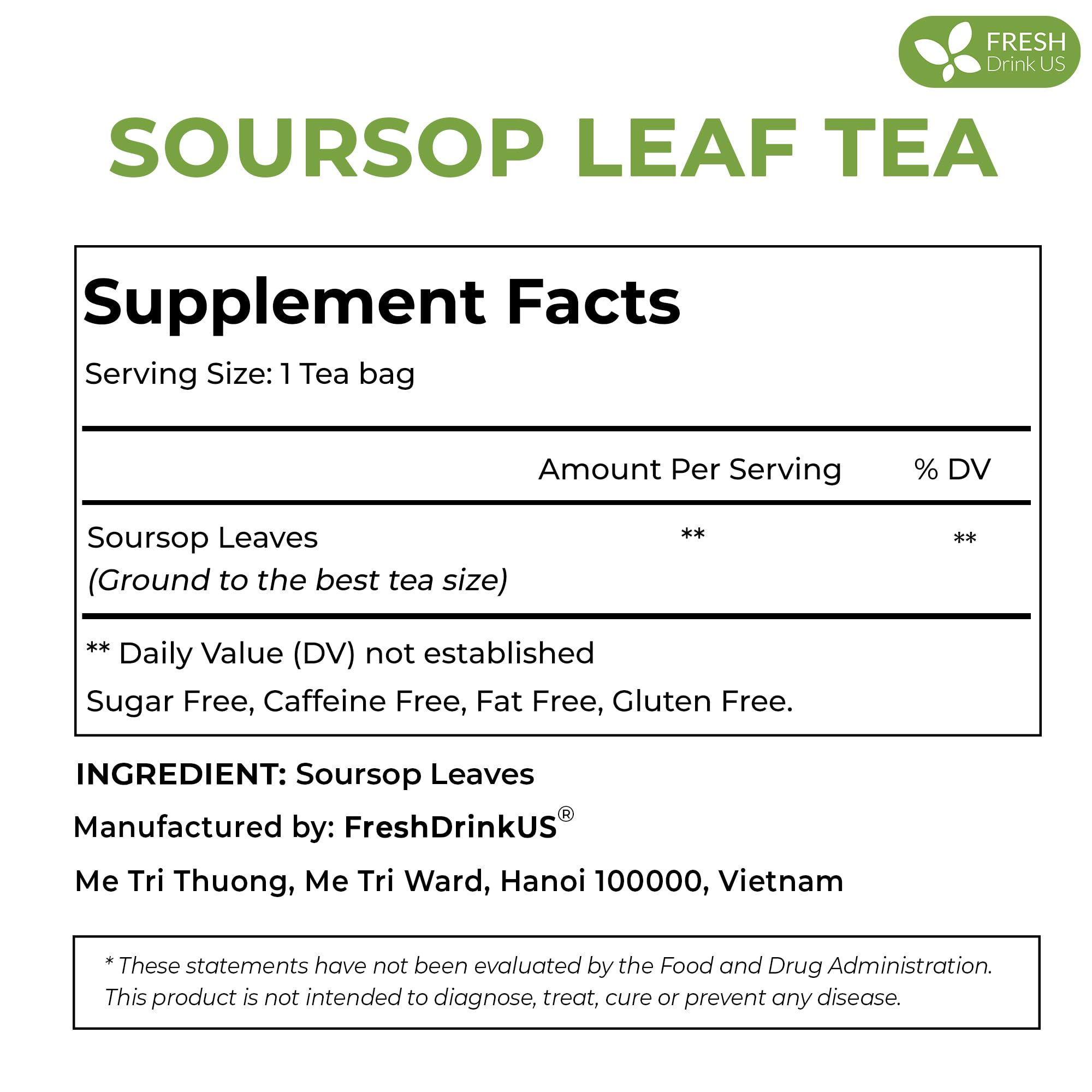 FreshDrinkUS soursop leaves harvested to ensure pesticide-free sourcing