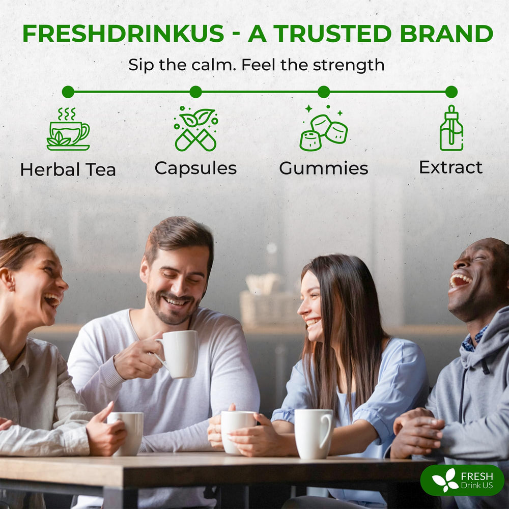 FreshDrinkUS plant-based tea blend designed for versatile daily enjoyment.