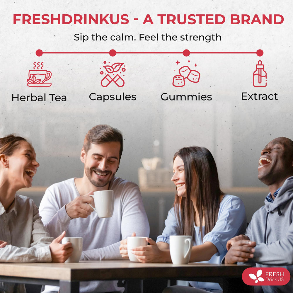 FreshDrinkUS Premium Happy Throat Tea packaging wrap preserving freshness