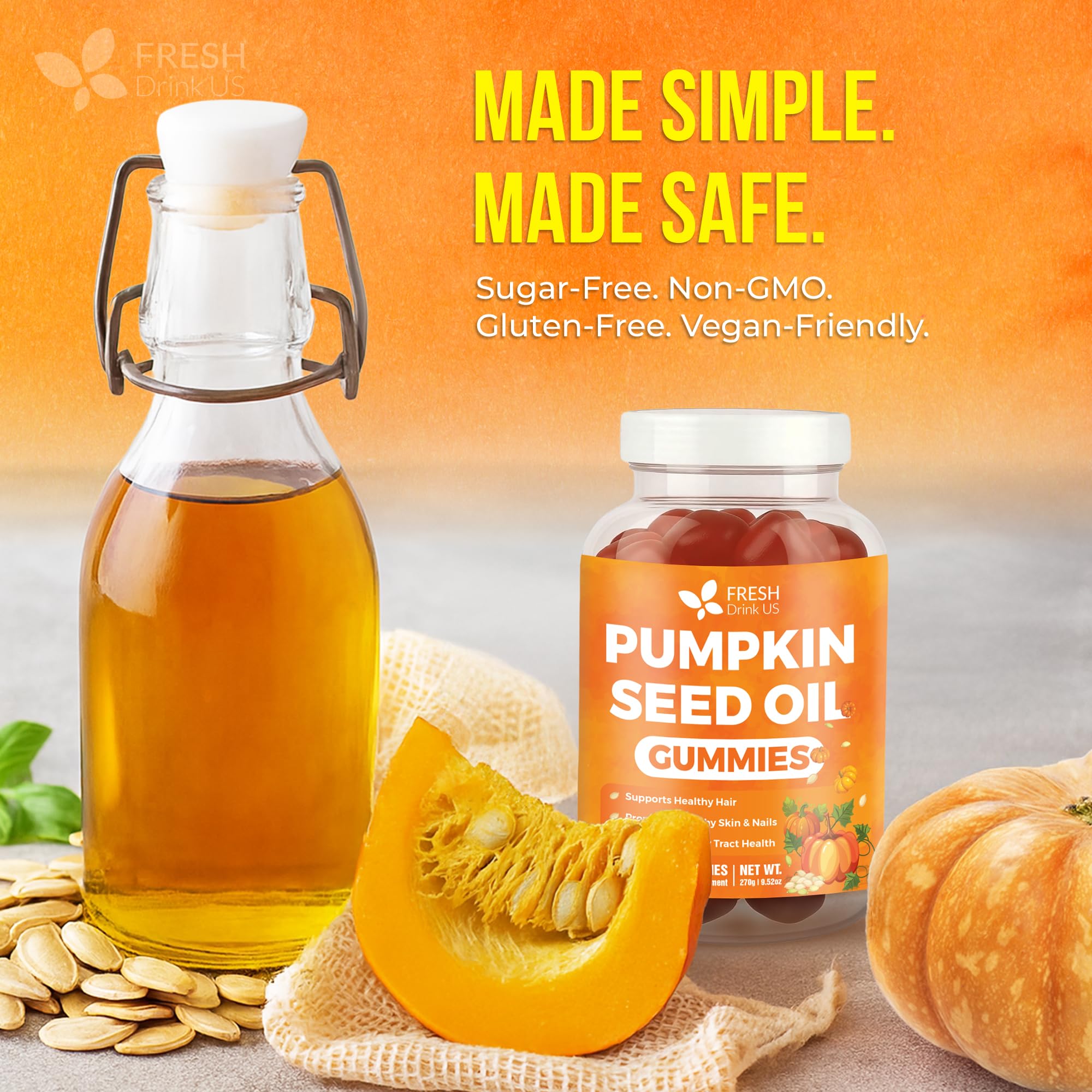 FreshDrinkUS gummies with vitamin C and zinc for daily support.