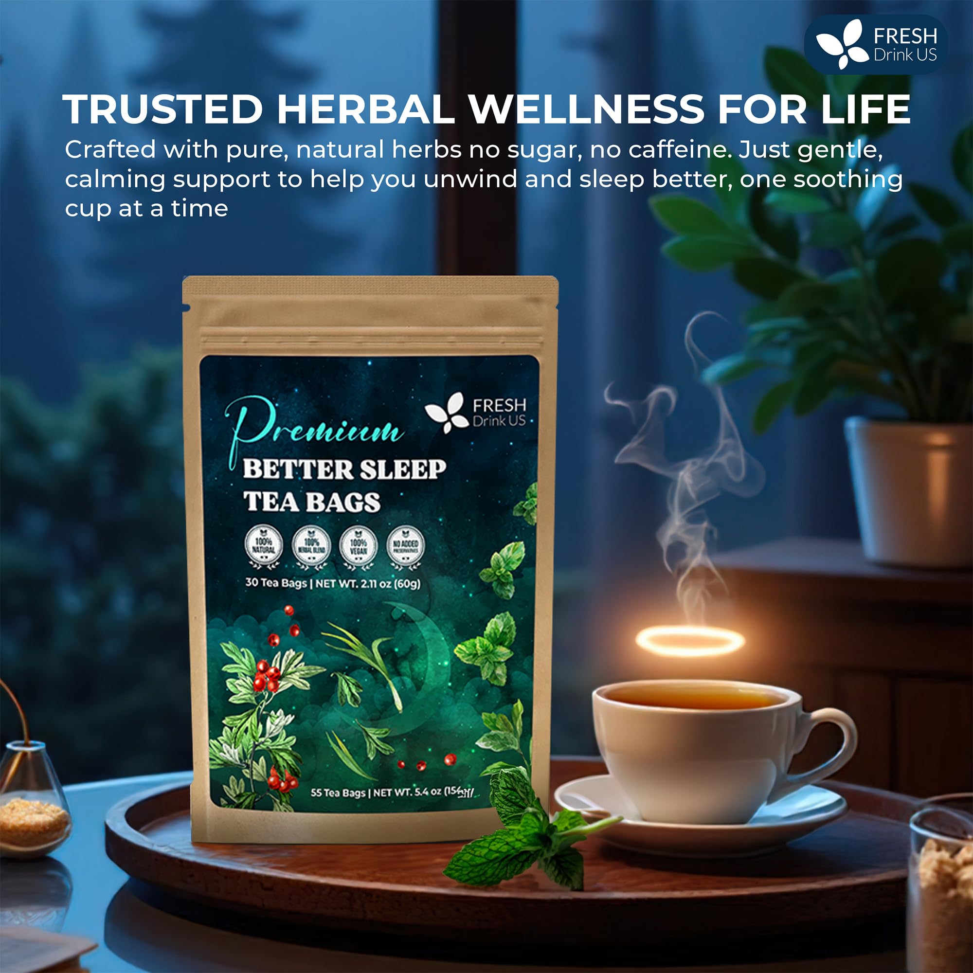 FreshDrinkUS Packaged tea bags lock in freshness for a pure brew.