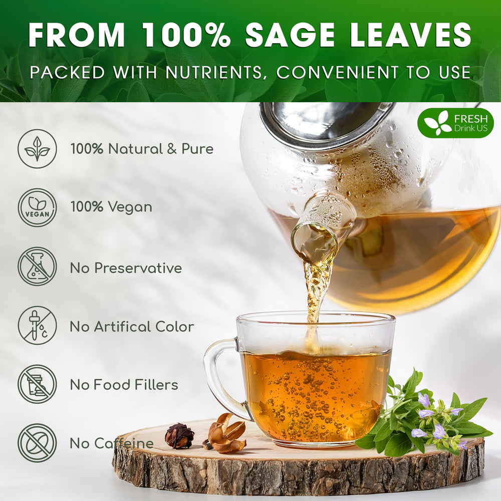 FreshDrinkUS resealable sage tea bag keeps freshness longer.