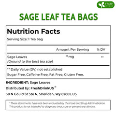 FreshDrinkUS sage tea bags steep to release earthy aroma.