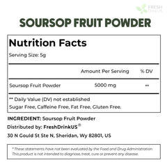 Closeup of soursop powder texture ideal for easy blending into hot drinks.