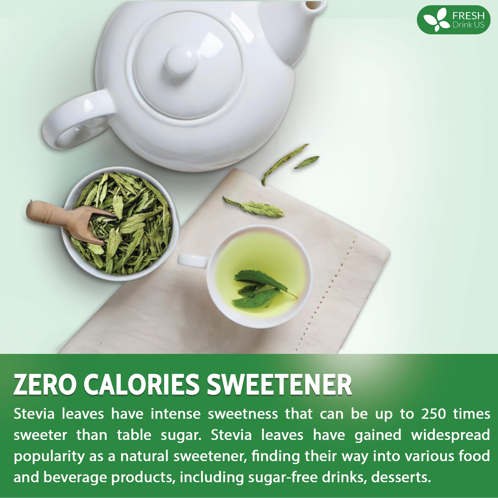 FreshDrinkUS stevia leaves baking ideas, sugar-free options.