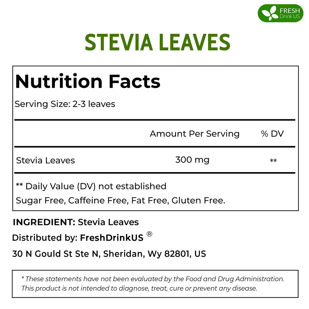 FreshDrinkUS stevia leaves close-up texture, vibrant and pesticide-free.