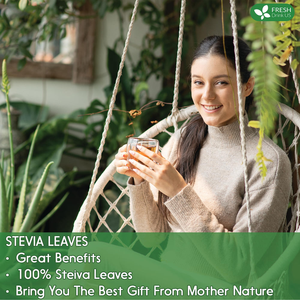 FreshDrinkUS stevia leaves vegan ingredient, versatile in recipes.