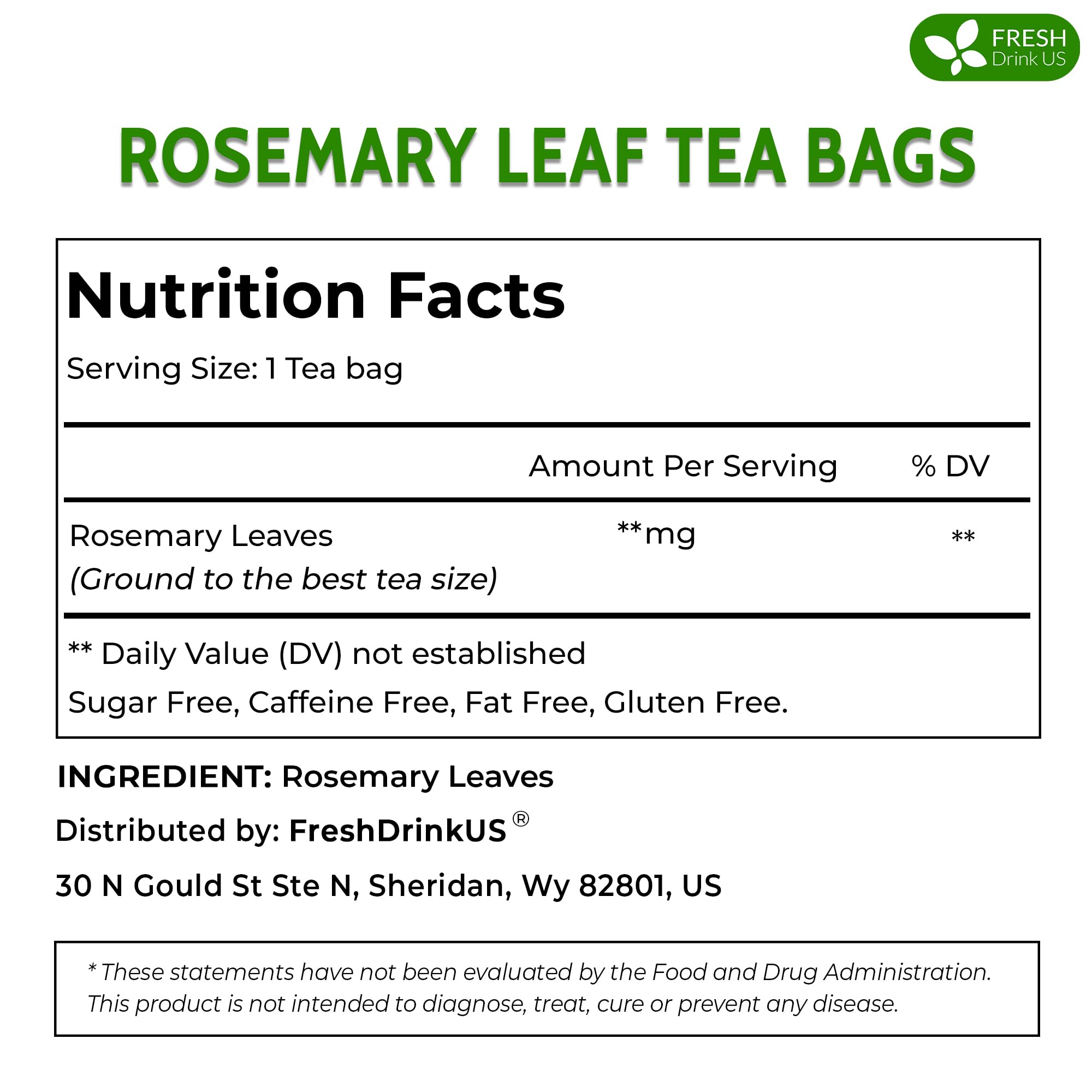 Sun-dried rosemary leaves from FreshDrinkUS showing natural aroma.