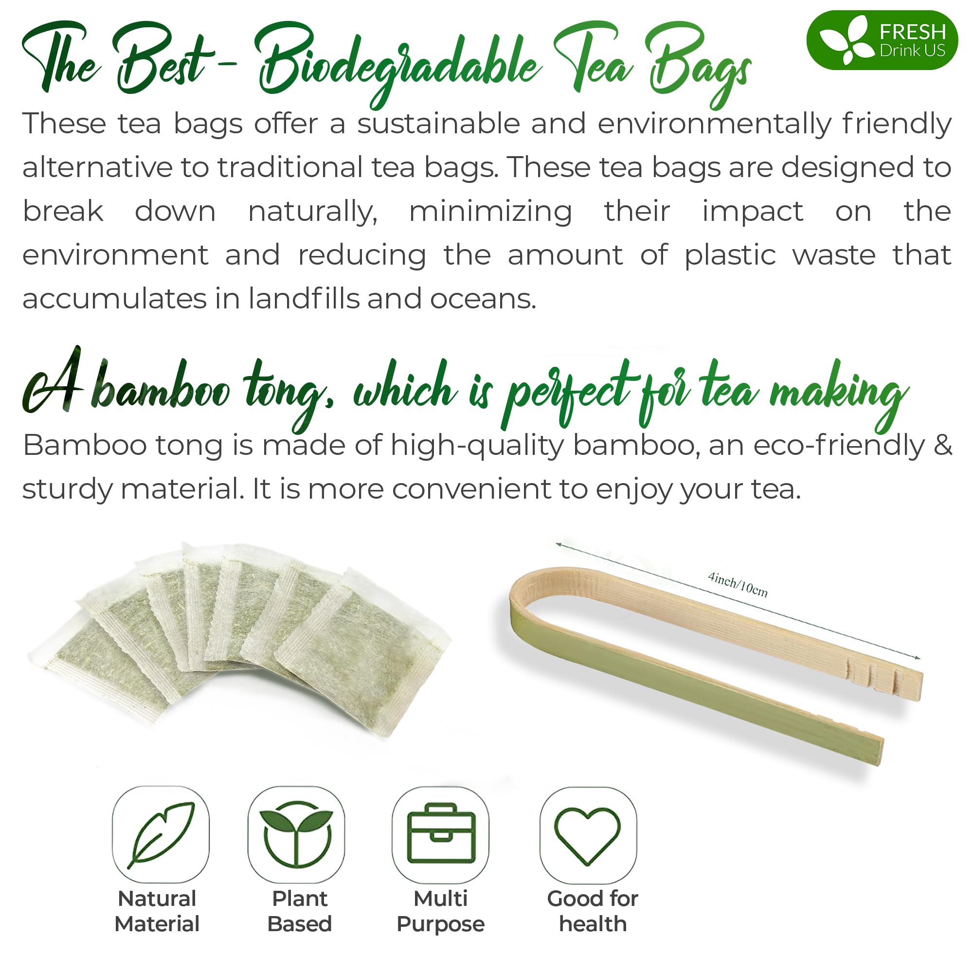 FreshDrinkUS tea bag dispensing shot indicates quick, mess-free brewing.