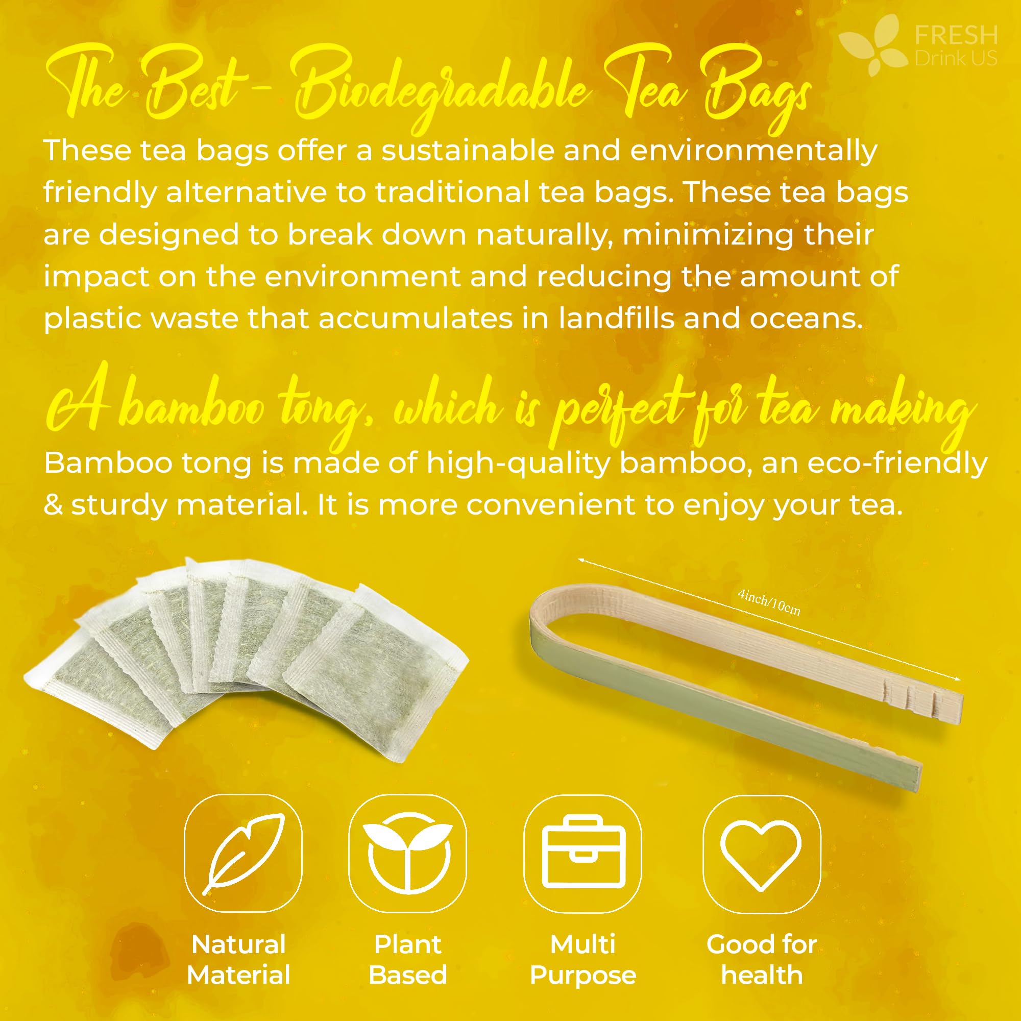 FreshDrinkUS tea bags at work or home offer quick, caffeine-free comfort