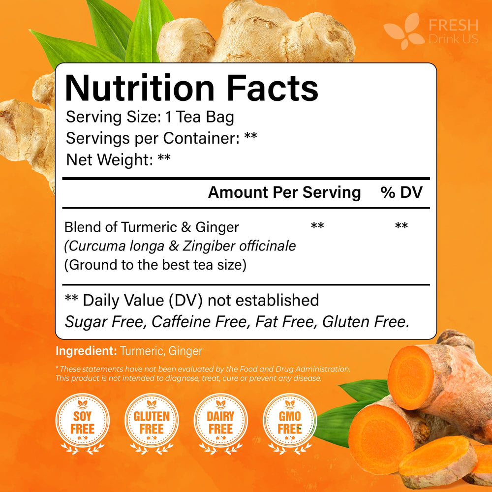 FreshDrinkUS tea bags closeup showing natural ingredients and no artificial flavors
